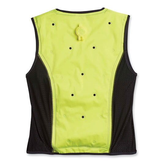 ergodyne Chill-Its 6685 Premium Dry Evaporative Cooling Vest with Zipper, Nylon, Medium, Lime (12673)