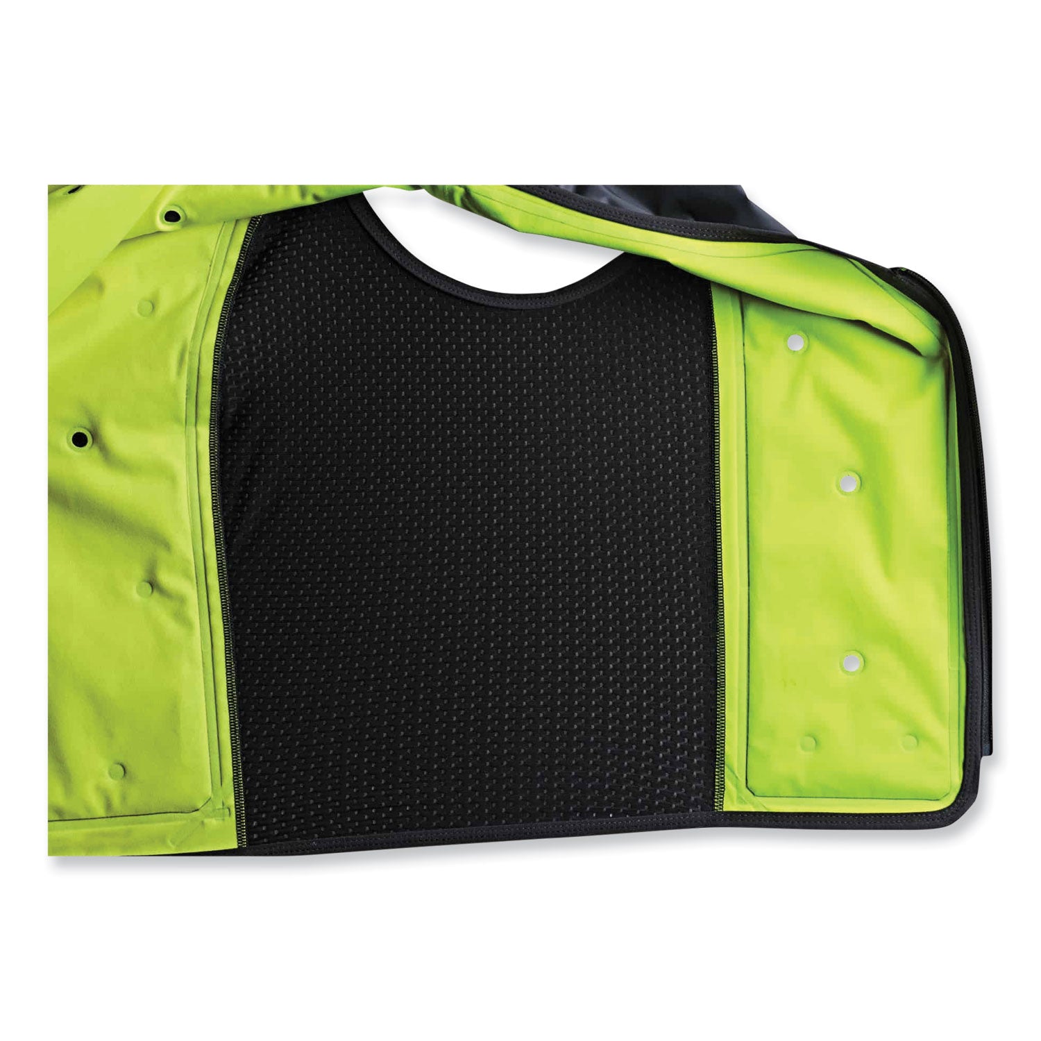 ergodyne Chill-Its 6685 Premium Dry Evaporative Cooling Vest with Zipper, Nylon, Large, Lime (12674)