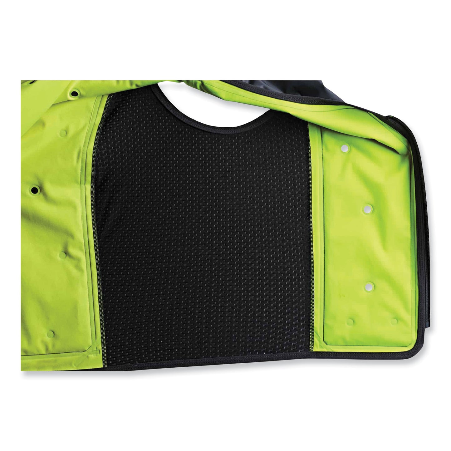 ergodyne Chill-Its 6685 Premium Dry Evaporative Cooling Vest with Zipper, Nylon, X-Large, Lime (12675)