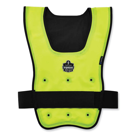 ergodyne Chill-Its 6687 Economy Dry Evaporative Cooling Elastic Waist Vest, Nylon, Small/Medium, Lime (12683)