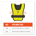 ergodyne Chill-Its 6687 Economy Dry Evaporative Cooling Elastic Waist Vest, Nylon, Small/Medium, Lime (12683)