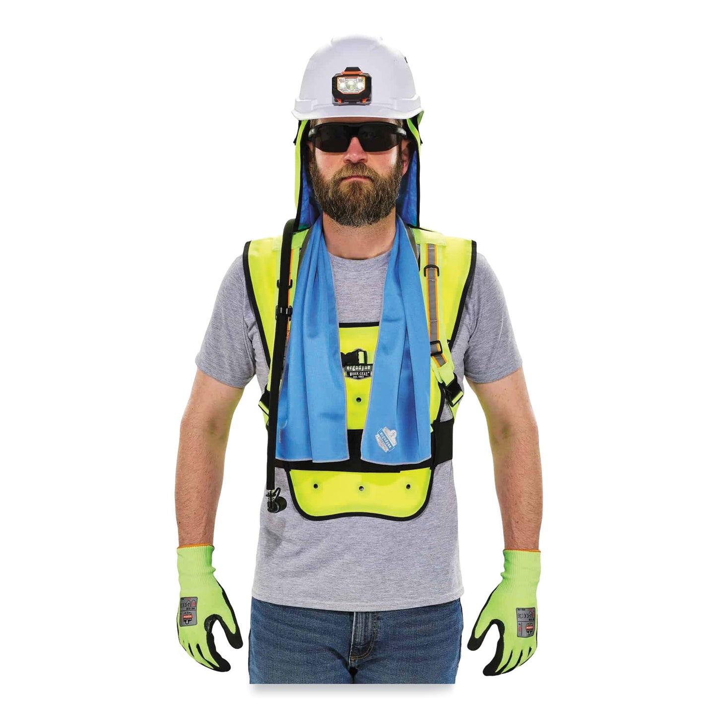 ergodyne Chill-Its 6687 Economy Dry Evaporative Cooling Elastic Waist Vest, Nylon, Small/Medium, Lime (12683)