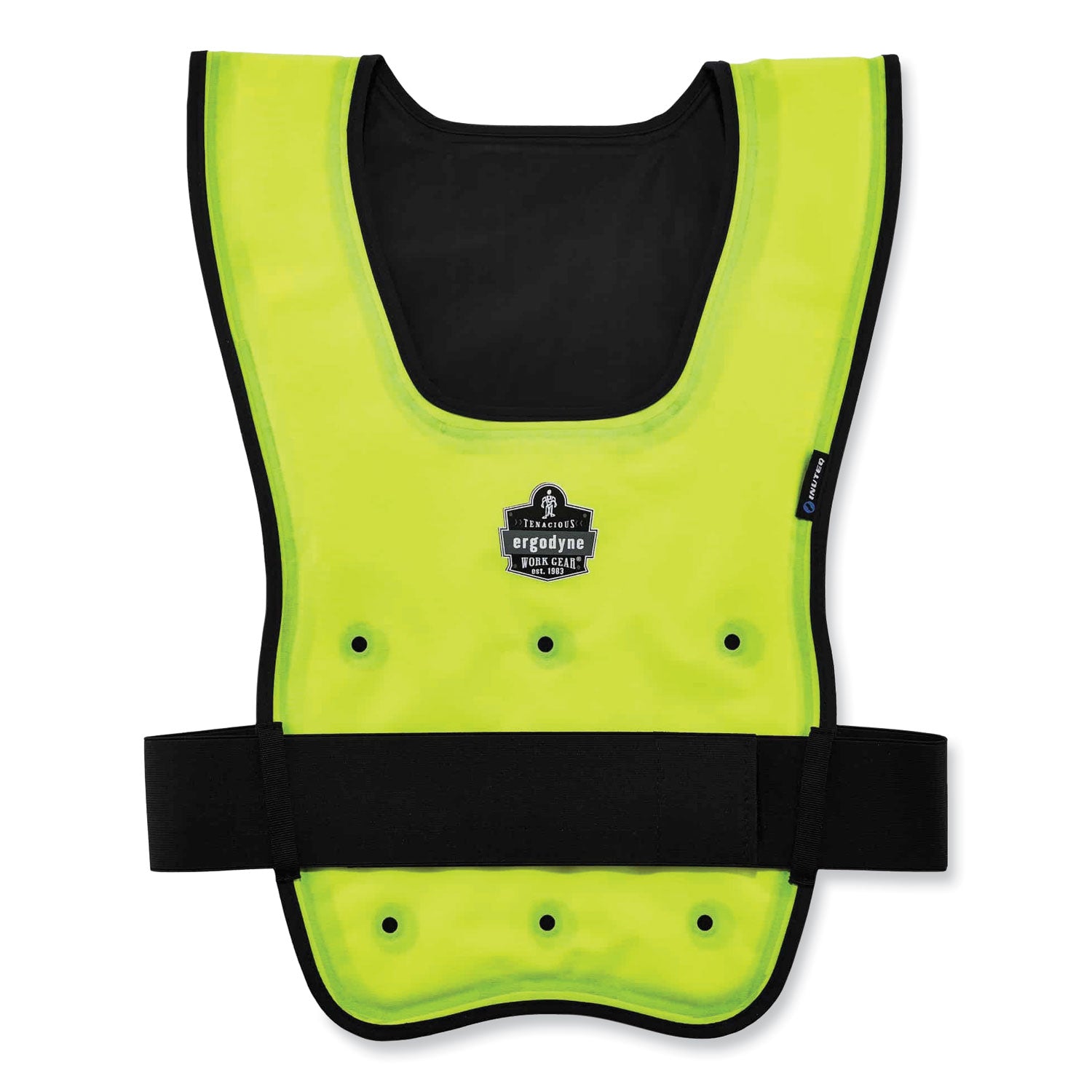 ergodyne Chill-Its 6687 Economy Dry Evaporative Cooling Elastic Waist Vest, Nylon, Large/X-Large, Lime (12685)