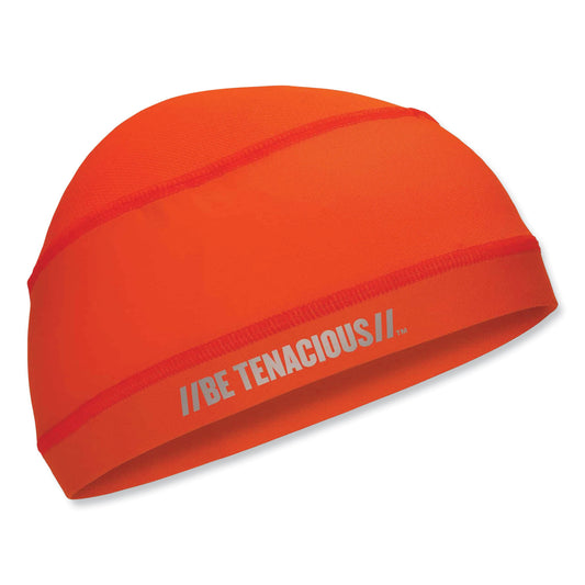 ergodyne Chill-Its 6632 Performance Knit Cooling Skull Cap, Polyester/Spandex, One Size Fits Most, Orange (12688)