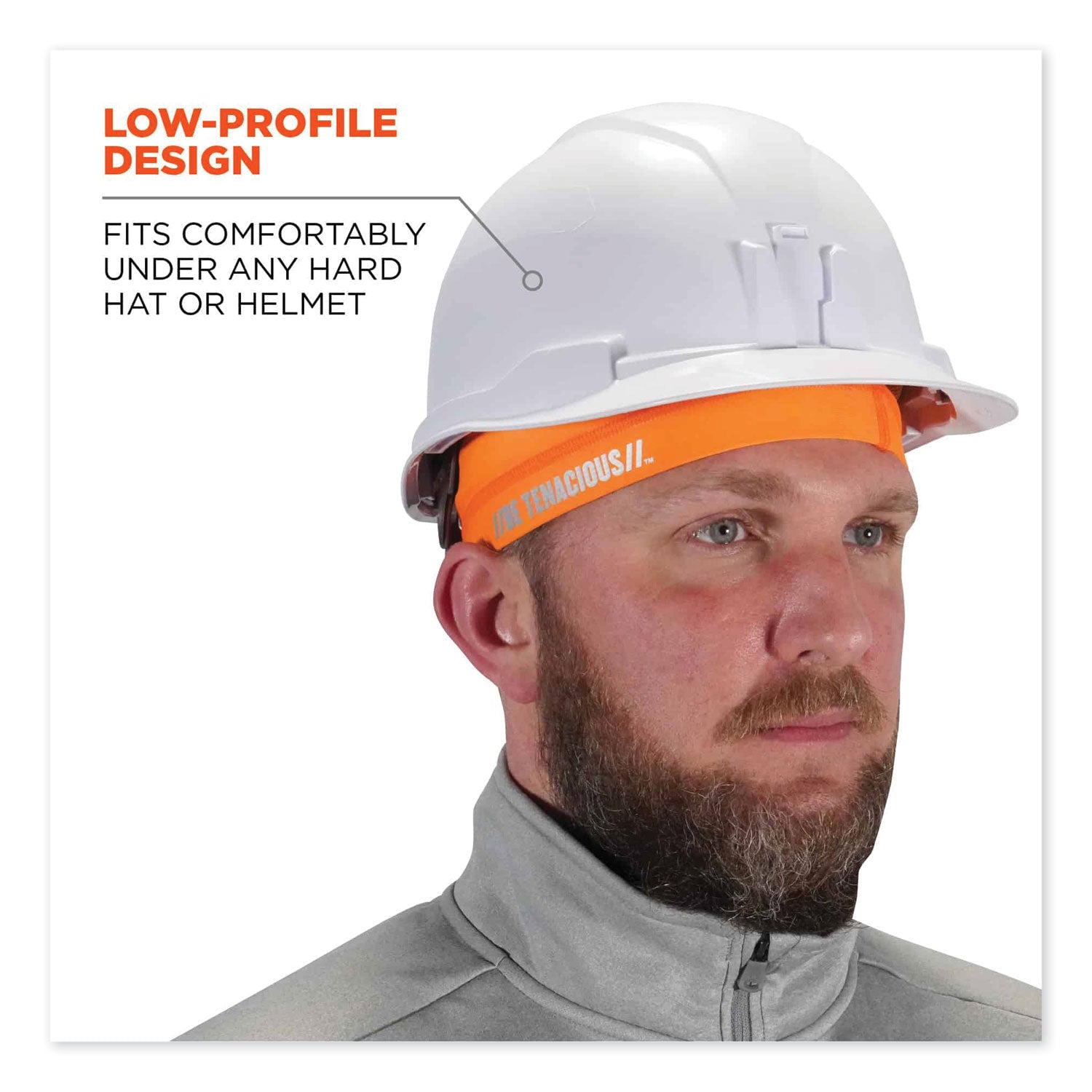 ergodyne Chill-Its 6632 Performance Knit Cooling Skull Cap, Polyester/Spandex, One Size Fits Most, Orange (12688)