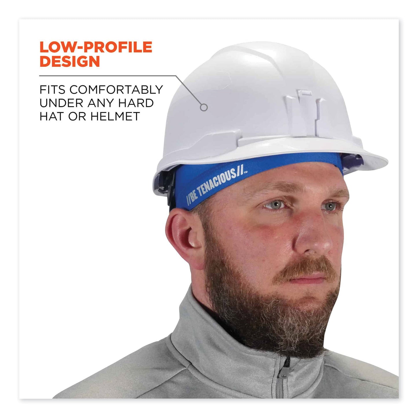 ergodyne Chill-Its 6632 Performance Knit Cooling Skull Cap, Polyester/Spandex, One Size Fits Most, Blue (12689)