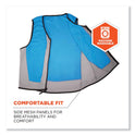 ergodyne Chill-Its 6667 Wet Evaporative PVA Cooling Vest with Zipper, PVA, X-Large, Blue (12695)