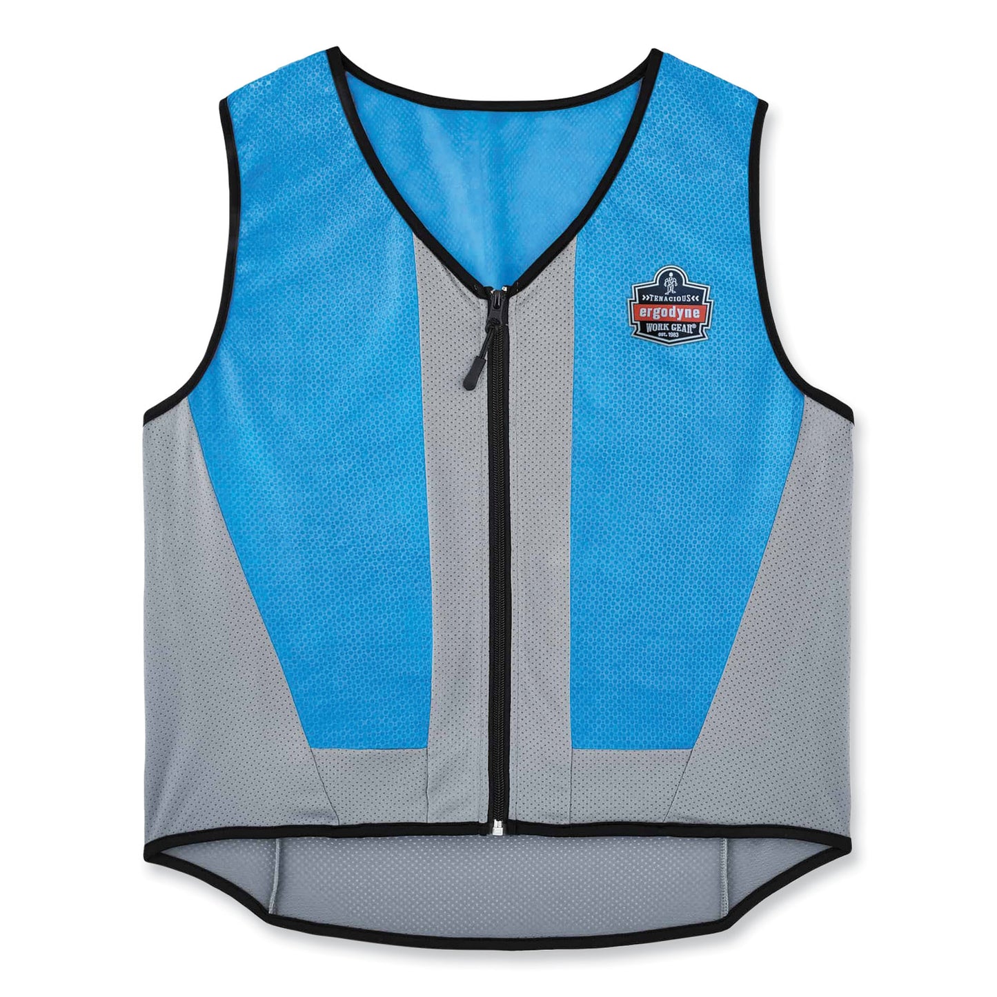 ergodyne Chill-Its 6667 Wet Evaporative PVA Cooling Vest with Zipper, PVA, 2X-Large, Blue (12696)