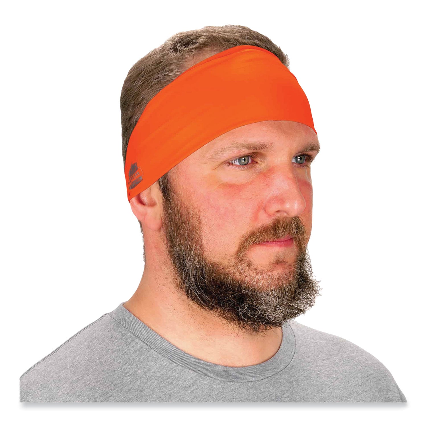 ergodyne Chill-Its 6634 Performance Knit Cooling Headband, Polyester/Spandex, One Size Fits Most, Orange (12704)