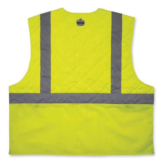 ergodyne Chill-Its 6668 Class 2 Hi-Vis Safety Cooling Vest, Polymer, Medium, Lime (12713)