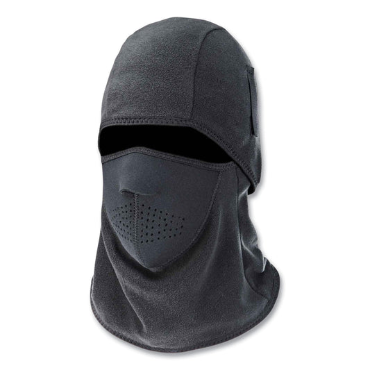 ergodyne N-Ferno 6827 2-Piece Fleece Neoprene Balaclava Face Mask, One Size Fits Most, Black (16827)