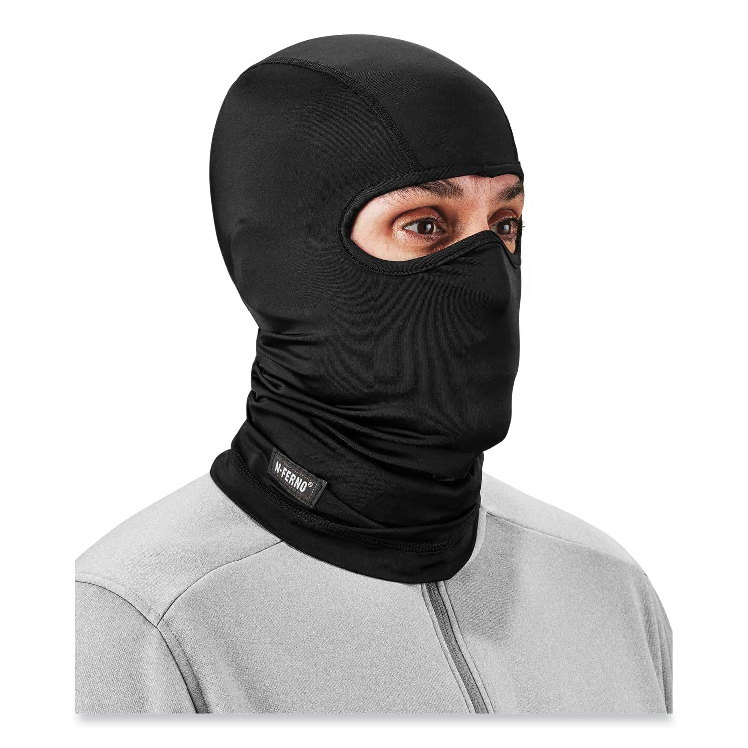 ergodyne N-Ferno 6832 Spandex Balaclava Face Mask, One Size Fits Most, Black (16832)