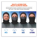 ergodyne N-Ferno 6844 Dual-Layer Balaclava Face Mask, Nylon/Spandex, One Size Fits Most, Black (16844)