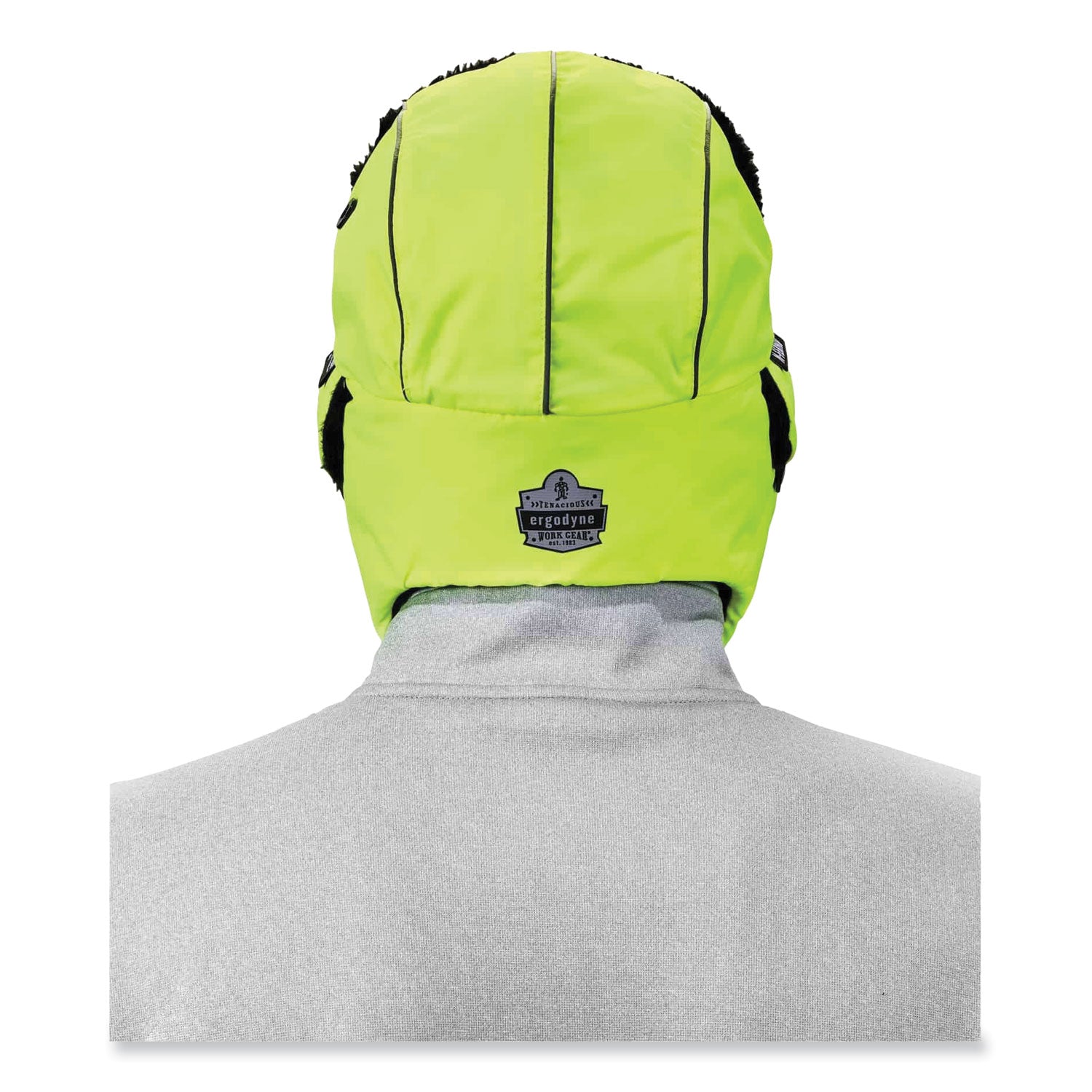 ergodyne N-Ferno 6802 Classic Trapper Hat, Small/Medium, Lime (16853)