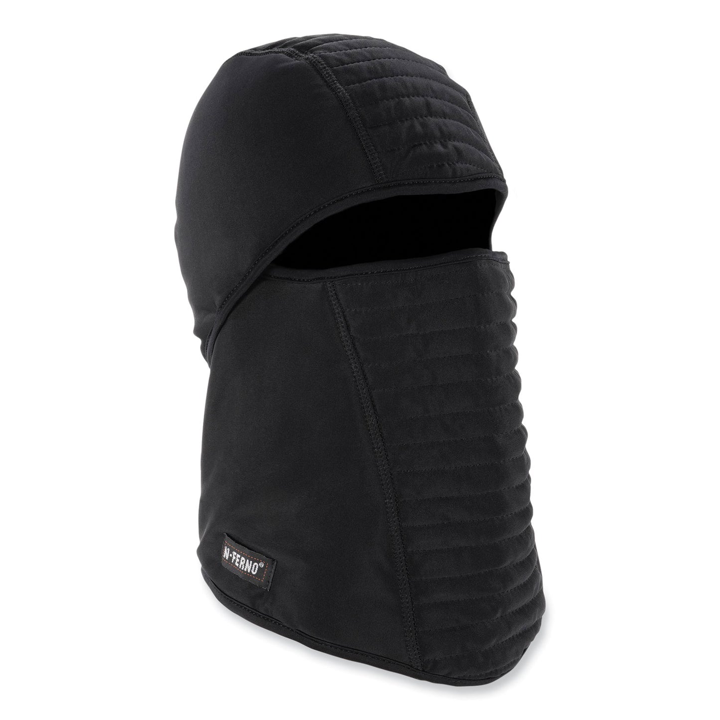 ergodyne N-Ferno 6955 Insulated 3-Layer Balaclava Face Mask, Polartec FR Power Grid Fleece/Polyester/Spandex, One Size, Black (16955)