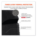 ergodyne N-Ferno 6955 Insulated 3-Layer Balaclava Face Mask, Polartec FR Power Grid Fleece/Polyester/Spandex, One Size, Black (16955)