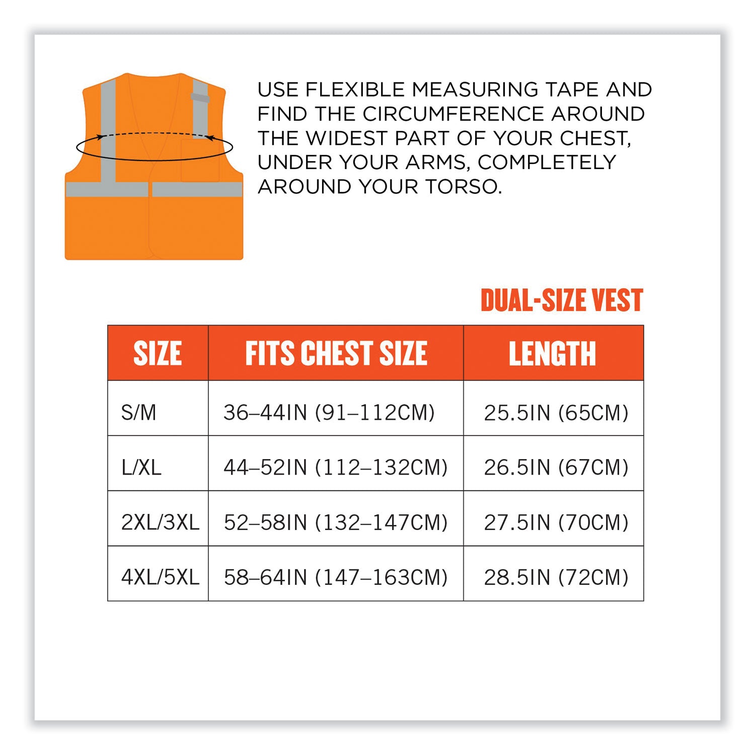 ergodyne GloWear 8210HL Class 2 Economy Mesh Hook and Loop Vest, Polyester, X-Small, Orange (21011)