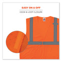 ergodyne GloWear 8210HL Class 2 Economy Mesh Hook and Loop Vest, Polyester, X-Small, Orange (21011)