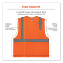 ergodyne GloWear 8210HL Class 2 Economy Mesh Hook and Loop Vest, Polyester, Small/Medium, Orange (21013)