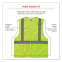 ergodyne GloWear 8215BA Class 2 Economy Breakaway Mesh Vest, Polyester, X-Small, Lime (21071)