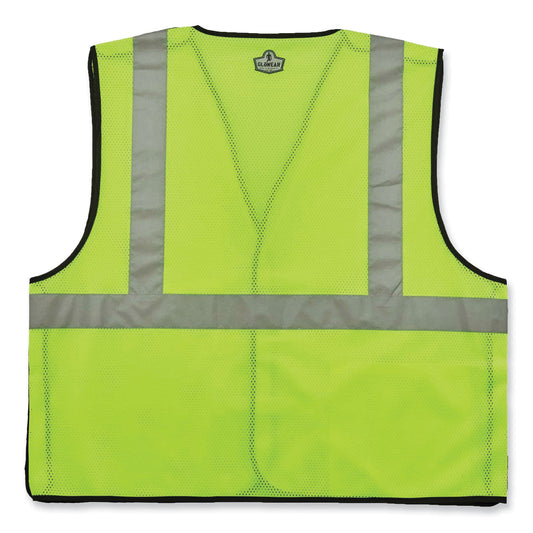 ergodyne GloWear 8216BA Class 2 Breakaway Mesh ID Holder Vest, Polyester, Small/Medium, Lime (21093)