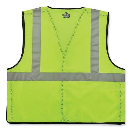 ergodyne GloWear 8216BA Class 2 Breakaway Mesh ID Holder Vest, Polyester, Large/X-Large, Lime (21095)