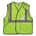 ergodyne GloWear 8216BA Class 2 Breakaway Mesh ID Holder Vest, Polyester, Large/X-Large, Lime (21095)