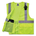 ergodyne GloWear 8220Z Class 2 Standard Mesh Zipper Vest, Polyester, Small/Medium, Lime (21123)