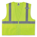 ergodyne GloWear 8220Z Class 2 Standard Mesh Zipper Vest, Polyester, 4X-Large/5X-Large, Lime (21129)