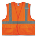 ergodyne GloWear 8225HL Class 2 Standard Solid Hook and Loop Vest, Polyester, Orange, Small/Medium (21173)