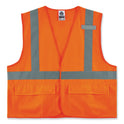 ergodyne GloWear 8225HL Class 2 Standard Solid Hook and Loop Vest, Polyester, Orange, Large/X-Large (21175)