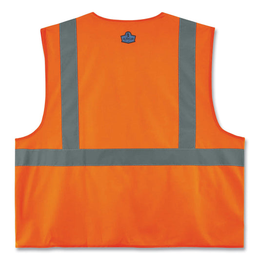 ergodyne GloWear 8225HL Class 2 Standard Solid Hook and Loop Vest, Polyester, Orange, 2X-Large/3X-Large (21177)