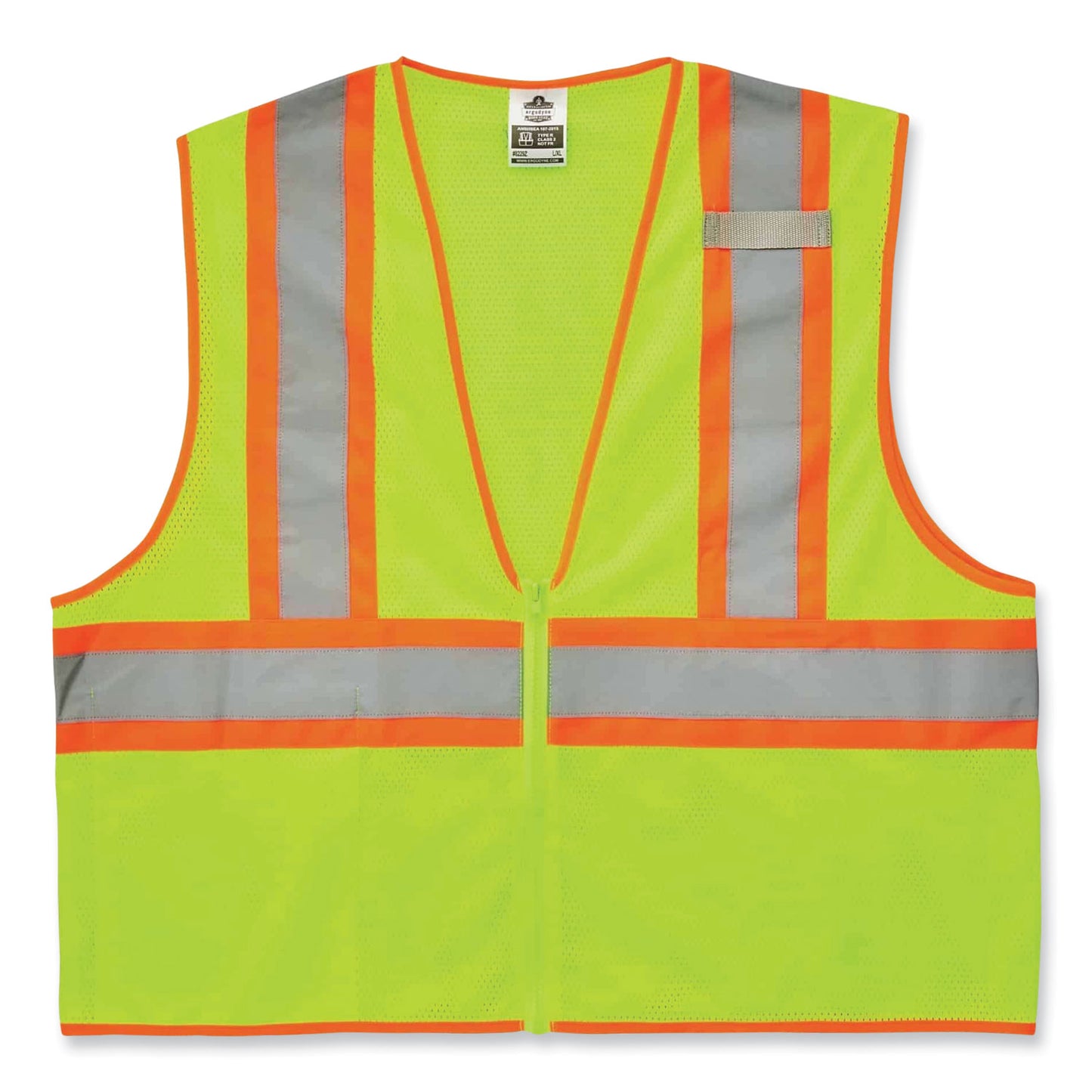 ergodyne GloWear 8229Z Class 2 Economy Two-Tone Zipper Vest, Polyester, 4X-Large/5X-Large, Lime (21299)