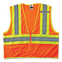 ergodyne GloWear 8229Z Class 2 Economy Two-Tone Zipper Vest, Polyester, X-Small, Orange (21301)