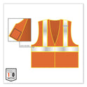 ergodyne GloWear 8230Z Class 2 Two-Tone Mesh Zipper Vest, Polyester, Small/Medium, Orange (21313)