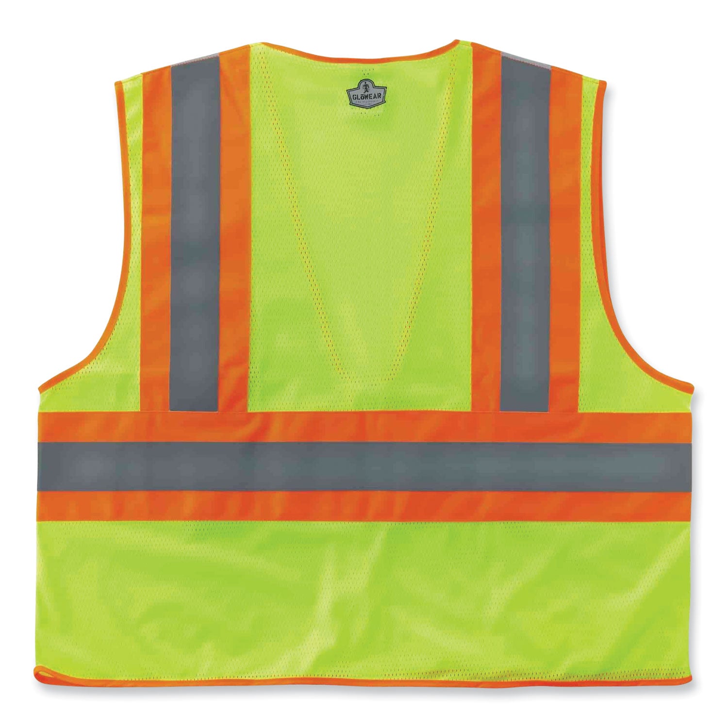 ergodyne GloWear 8230Z Class 2 Two-Tone Mesh Zipper Vest, Polyester, Small/Medium, Lime (21323)