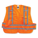 ergodyne GloWear 8244PSV Class 2 Expandable Public Safety Hook and Loop Vest, Polyester, Medium/Large, Orange (21360)