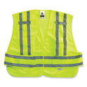 ergodyne GloWear 8244PSV Class 2 Expandable Public Safety Hook and Loop Vest, Polyester, Medium/Large, Lime (21364)