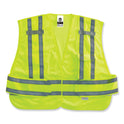 ergodyne GloWear 8244PSV Class 2 Expandable Public Safety Hook and Loop Vest, Polyester, X-Large/2X-Large, Lime (21366)