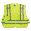 ergodyne GloWear 8244PSV Class 2 Expandable Public Safety Hook and Loop Vest, Polyester, 3X-Large Plus, Lime (21367)