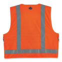 ergodyne GloWear 8250Z Class 2 Surveyors Zipper Vest, Polyester, Small/Medium, Orange (21413)