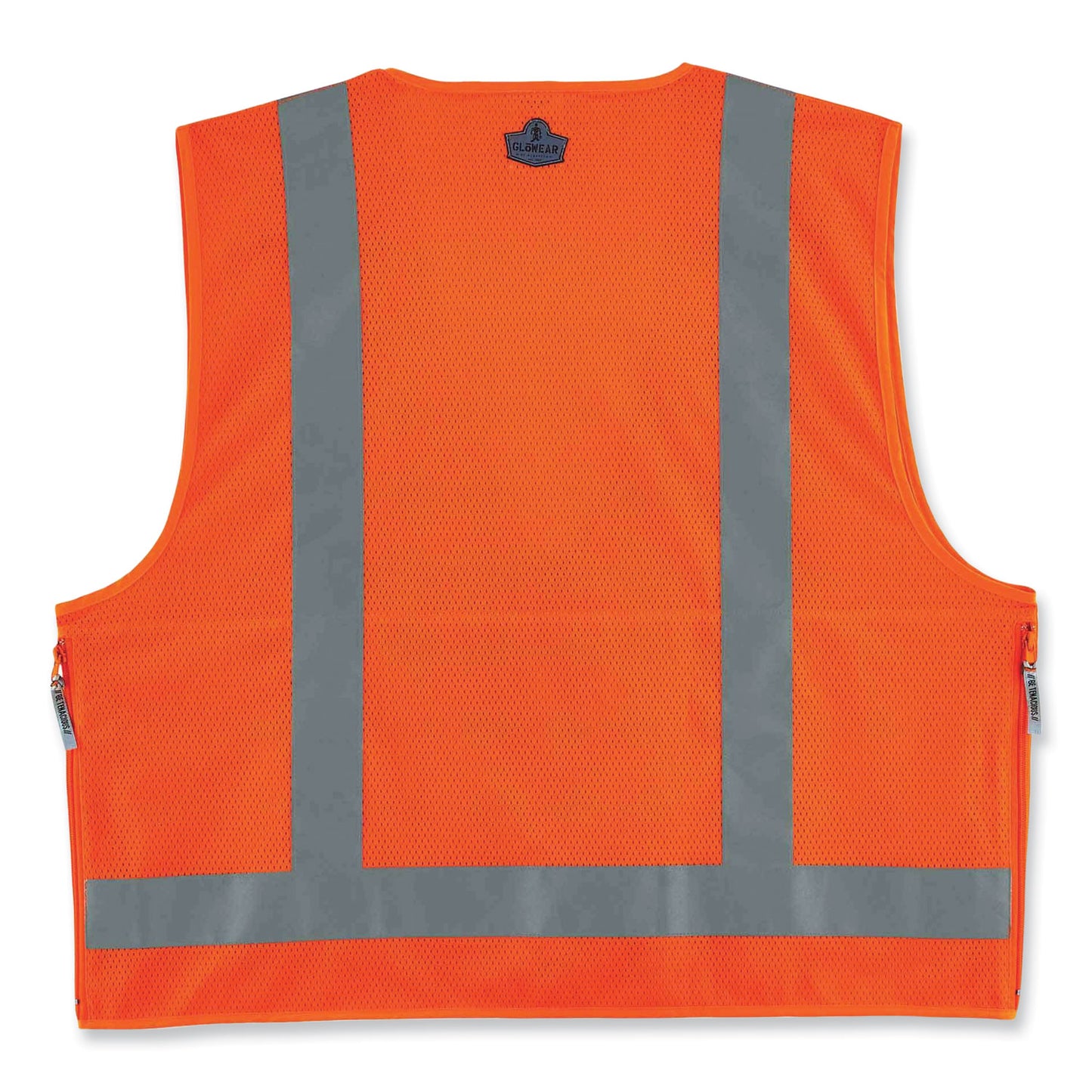 ergodyne GloWear 8250Z Class 2 Surveyors Zipper Vest, Polyester, Small/Medium, Orange (21413)