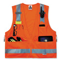 ergodyne GloWear 8250Z Class 2 Surveyors Zipper Vest, Polyester, 4X-Large/5X-Large, Orange (21419)