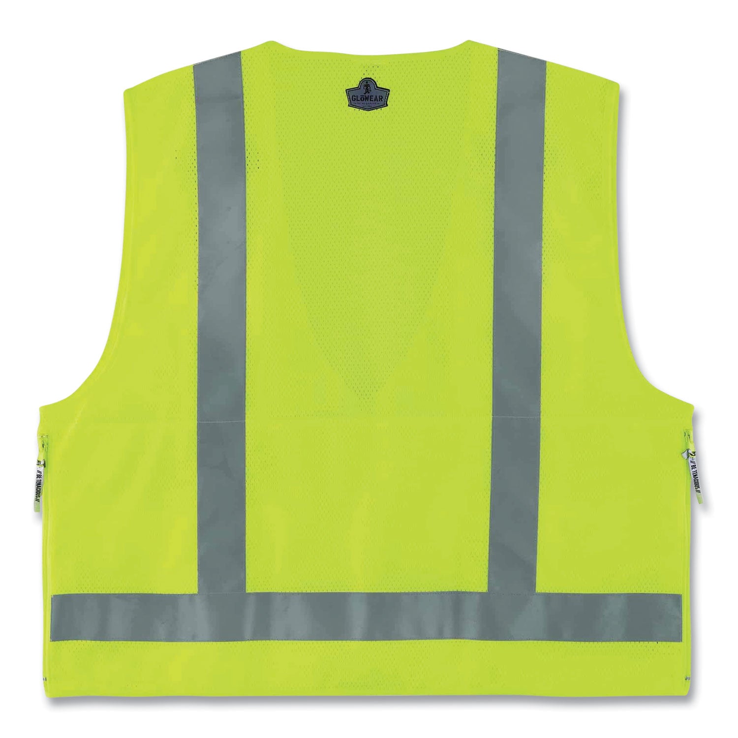 ergodyne GloWear 8250Z Class 2 Surveyors Zipper Vest, Polyester, 4X-Large/5X-Large, Lime (21429)