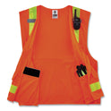 ergodyne GloWear 8250ZHG Class 2 Hi-Gloss Surveyors Zipper Vest, Polyester, Small/Medium, Orange (21433)