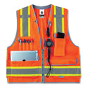 ergodyne GloWear 8254HDZ Class 2 Heavy-Duty Surveyors Zipper Vest, Polyester, Small/Medium, Orange (21453)