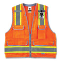 ergodyne GloWear 8254HDZ Class 2 Heavy-Duty Surveyors Zipper Vest, Polyester, 4X-Large/5X-Large, Orange (21459)