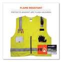 ergodyne GloWear 8262FRZ Class 2 FR Surveyor Zipper Vest, Tencel/Modacrylic/Para-aramid/Kevlar, Small/Medium, Lime (21483)