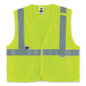 ergodyne GloWear 8260FRHL Class 2 FR Safety Hook and Loop Vest, Modacrylic/Kevlar, Small/Medium, Lime (21493)