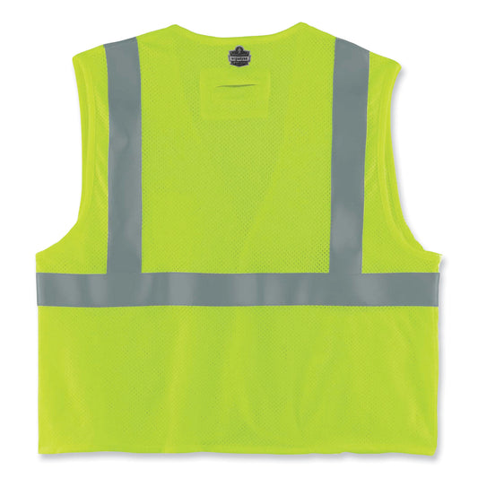 ergodyne GloWear 8260FRHL Class 2 FR Safety Hook and Loop Vest, Modacrylic/Kevlar, Large/X-Large, Lime (21495)